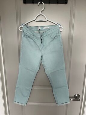 Jessica Simpson Pastel Mint Cropped Jeans